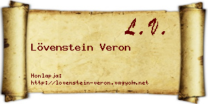 Lövenstein Veron névjegykártya
